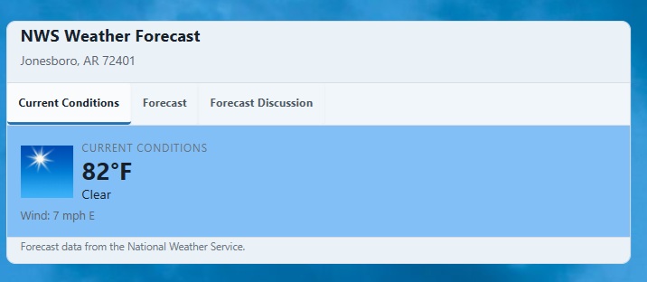 === NWS Sidebar Forecast === ver.1.0.1 screenshot